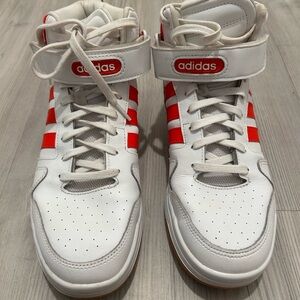 Adidas White and Red High-Tops